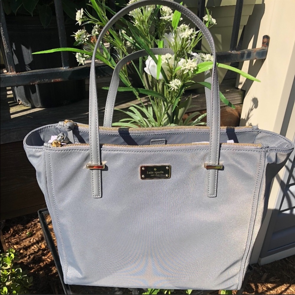 Kate Spade Tayla Wilson Road Gray Nylon Tote